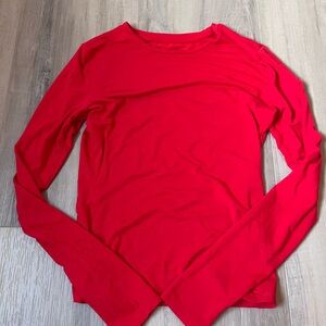 Red Long Sleeve Top